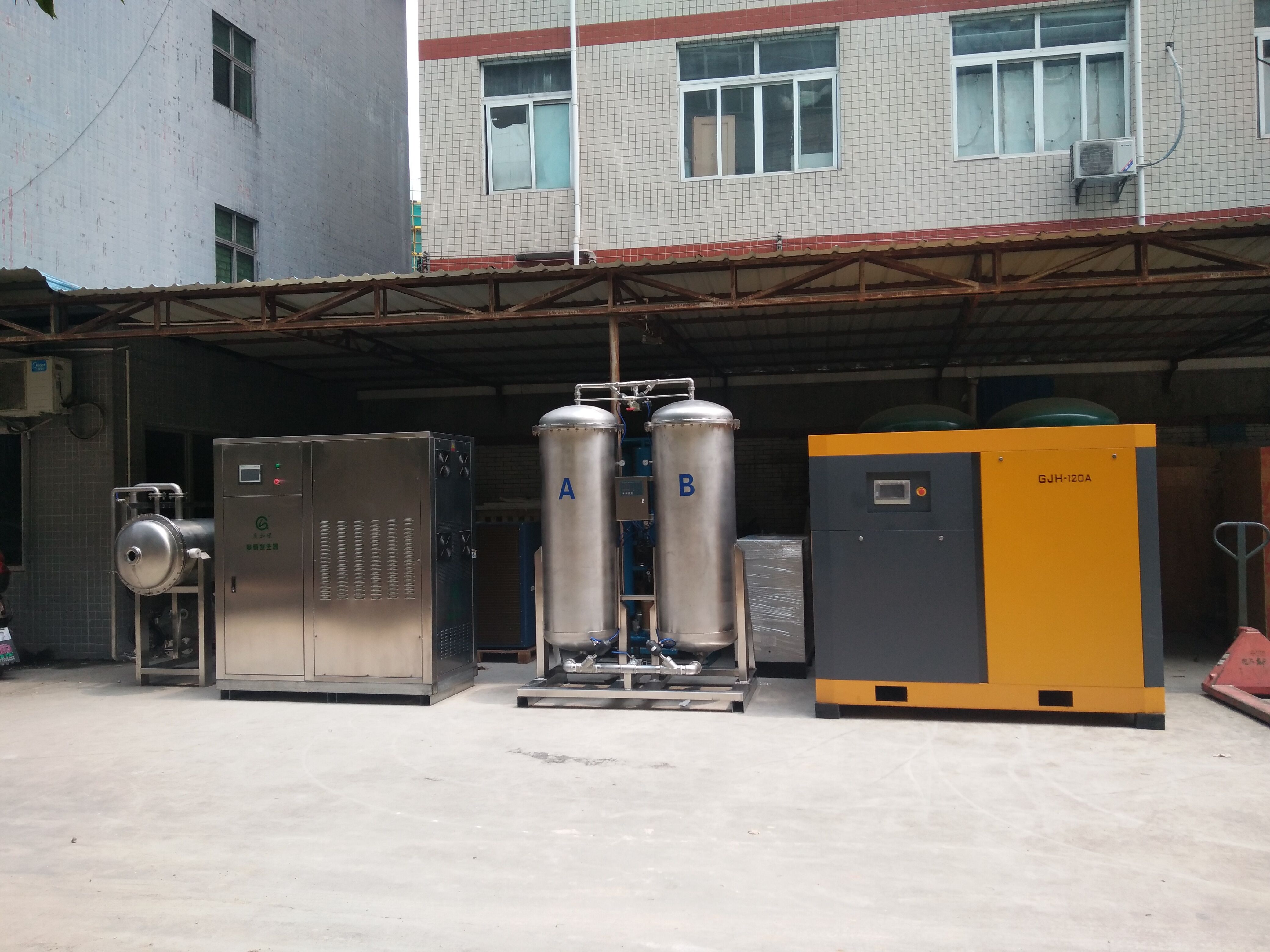 佳環8月份，出貨一套5KG氧氣源臭氧發生器應用于洗滌廢水回水處理